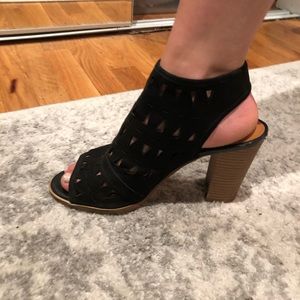 Open-toed Black Booties